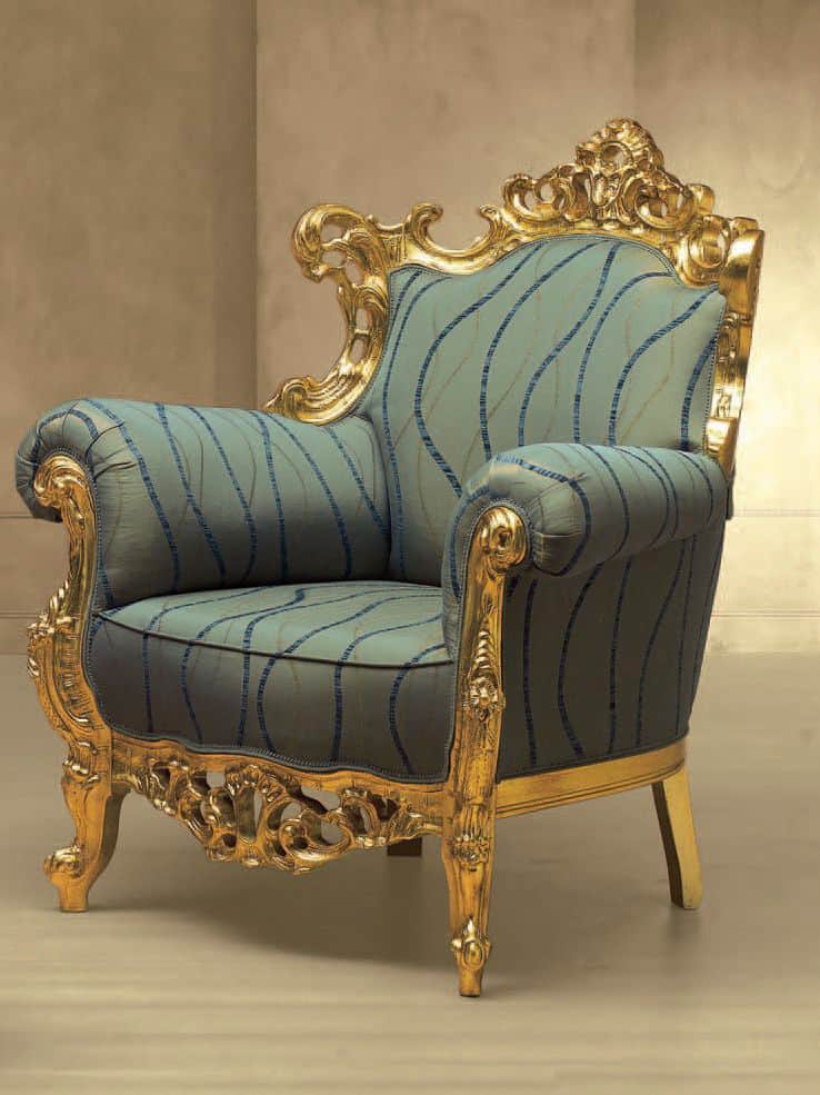 Landia classic Italian armchair in gold