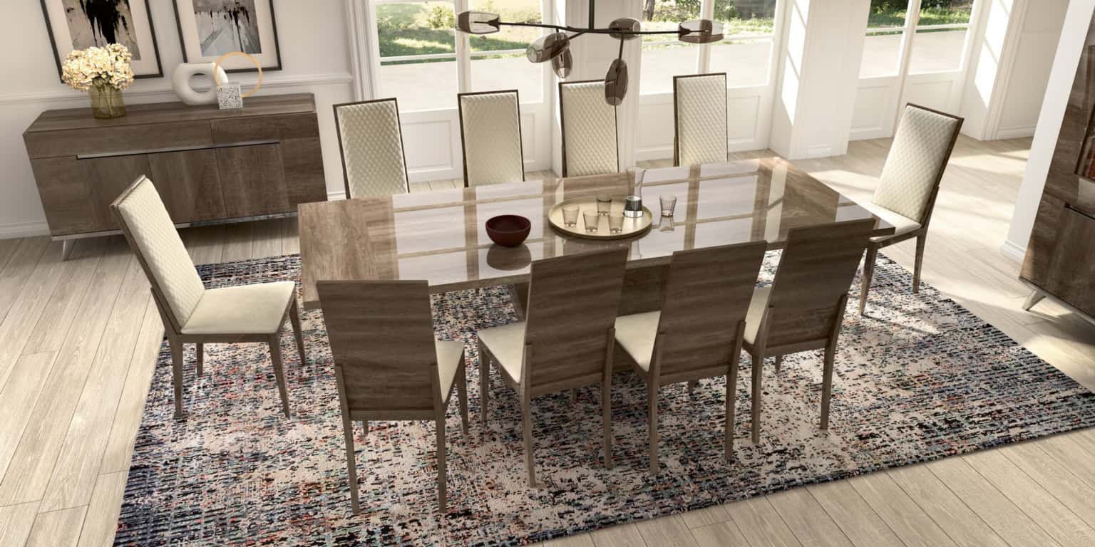 Medea complete dining room setup - Italian dining room furniture
