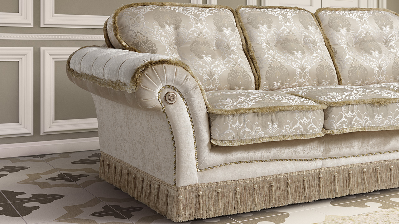 Mozart Italian sofa arm detail