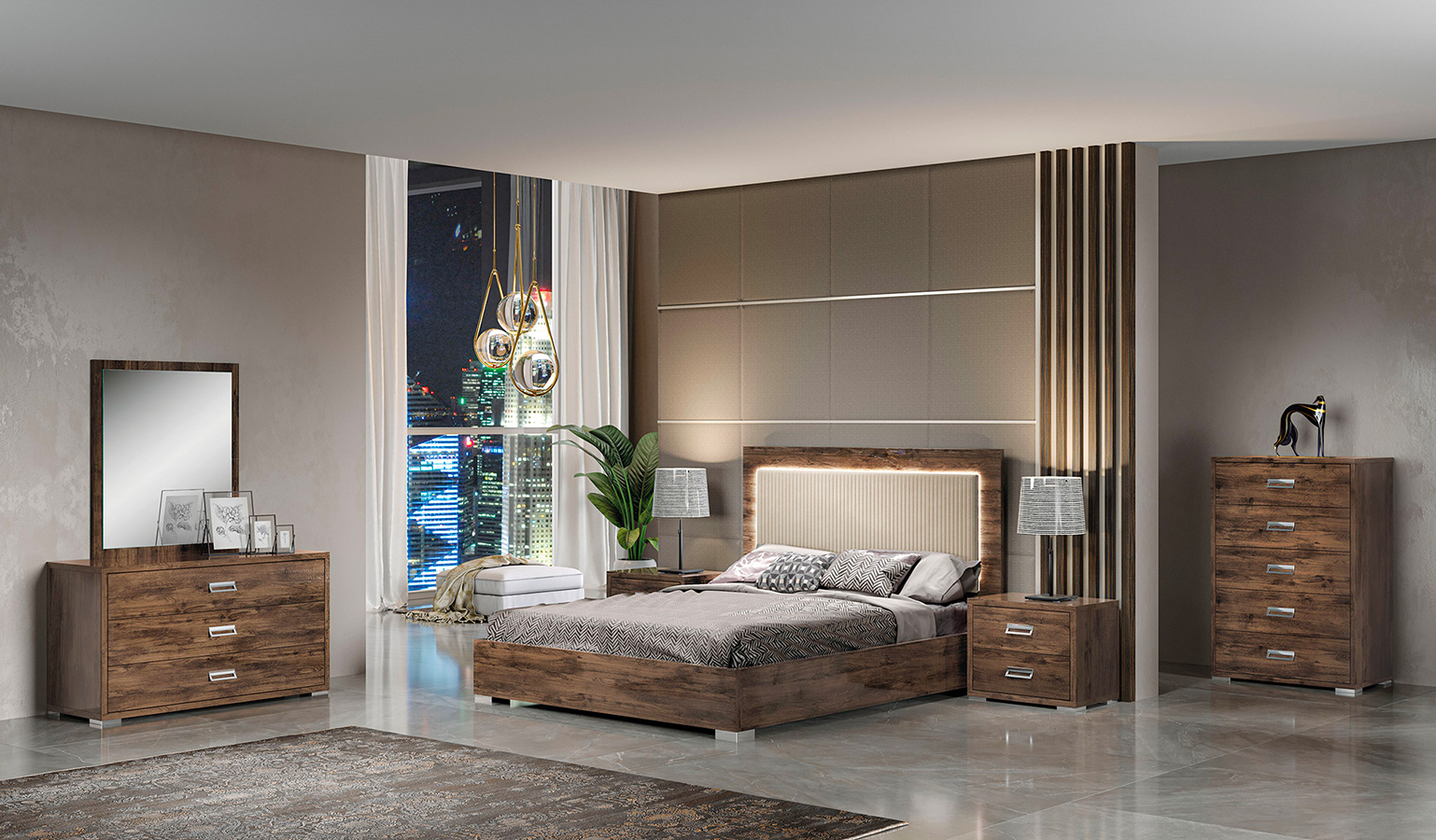Bella Oak Italian Bedroom Furniture Gallery Image 1