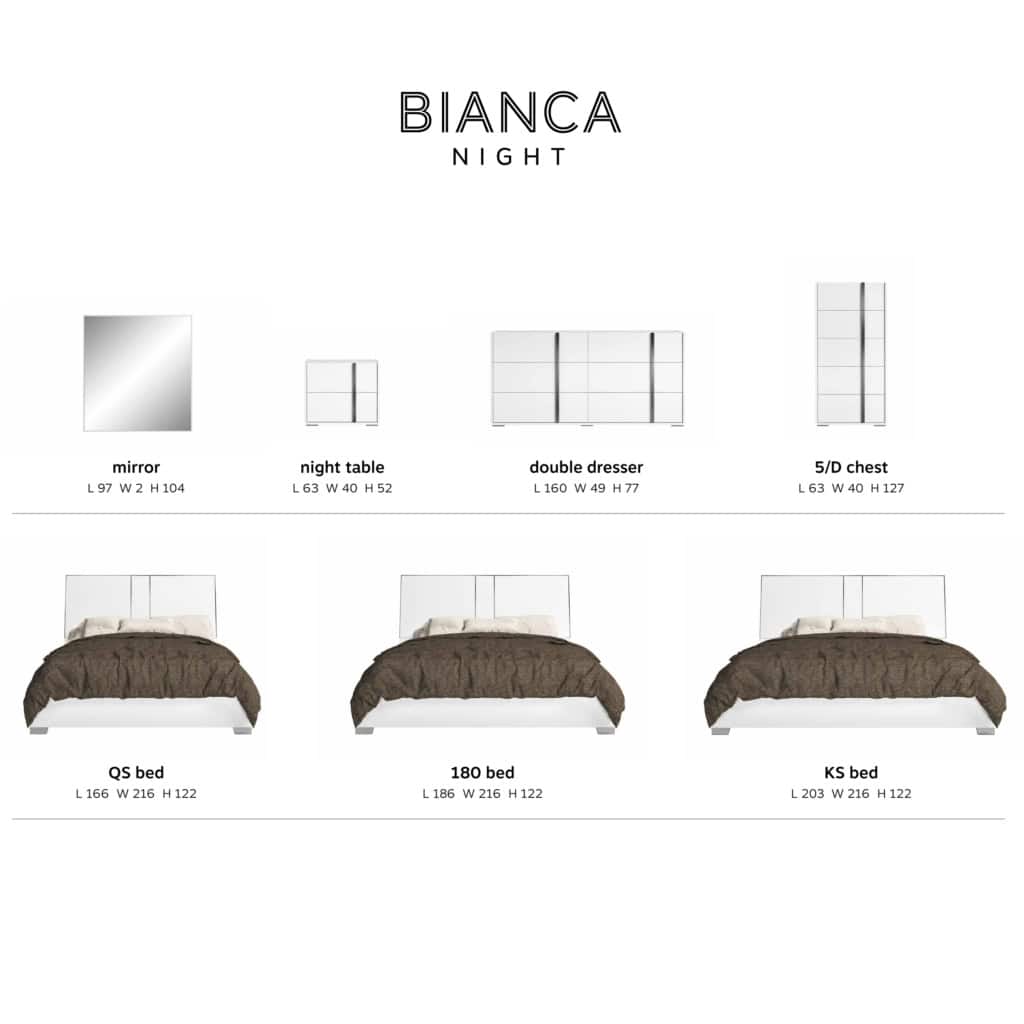 Bianca Italian bedroom furniture - Italian bedroom furniture
