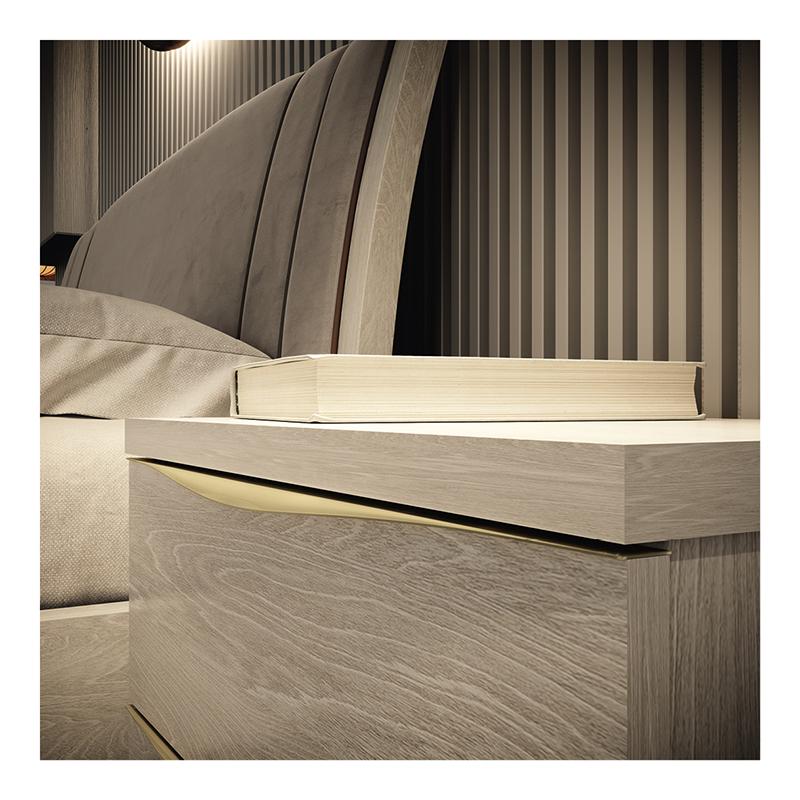 Denali Night Bedside Table Illuminated Handle Close Up