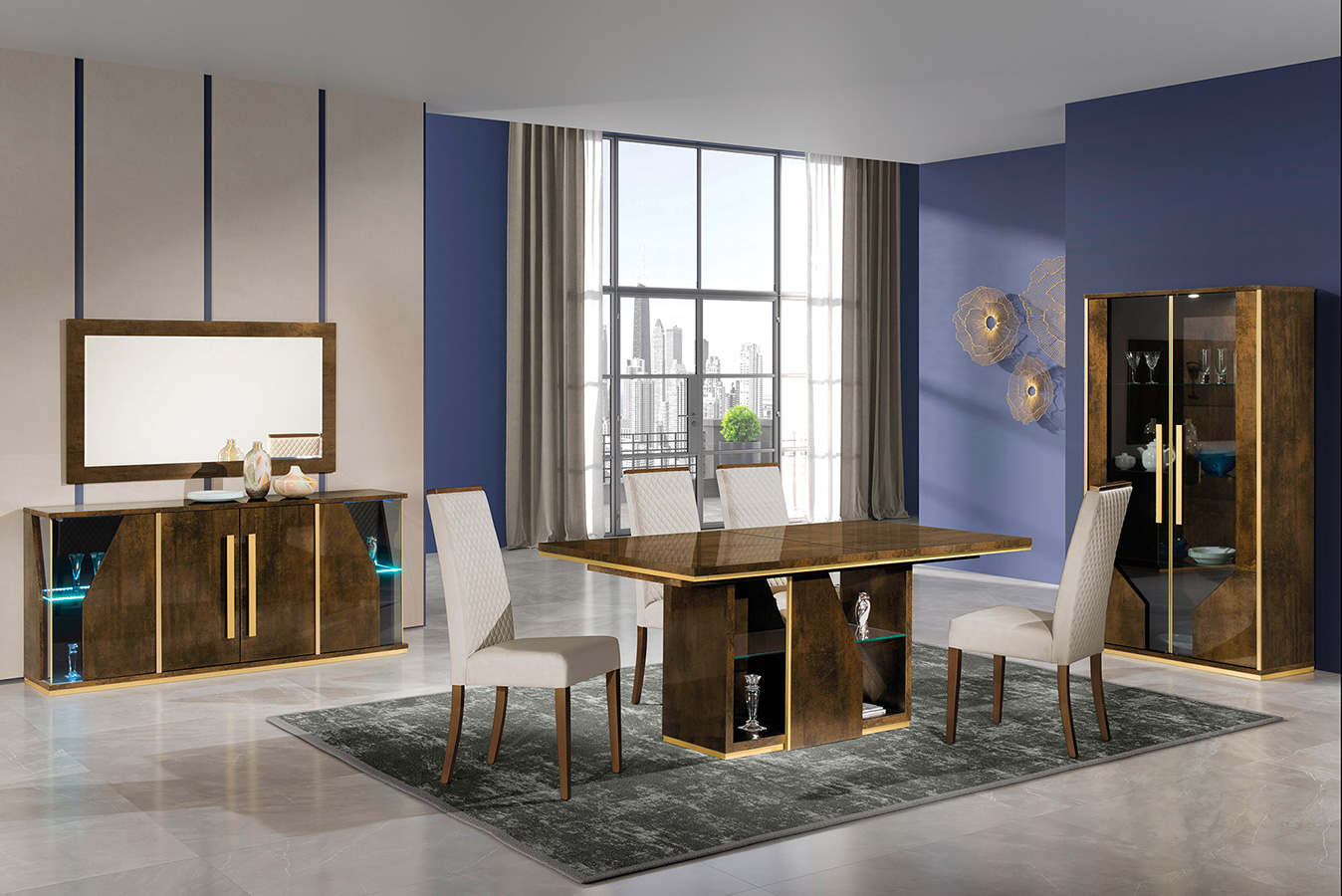 Desiree Bronze Gold Italian Living Room Furniture Gallery Image 1