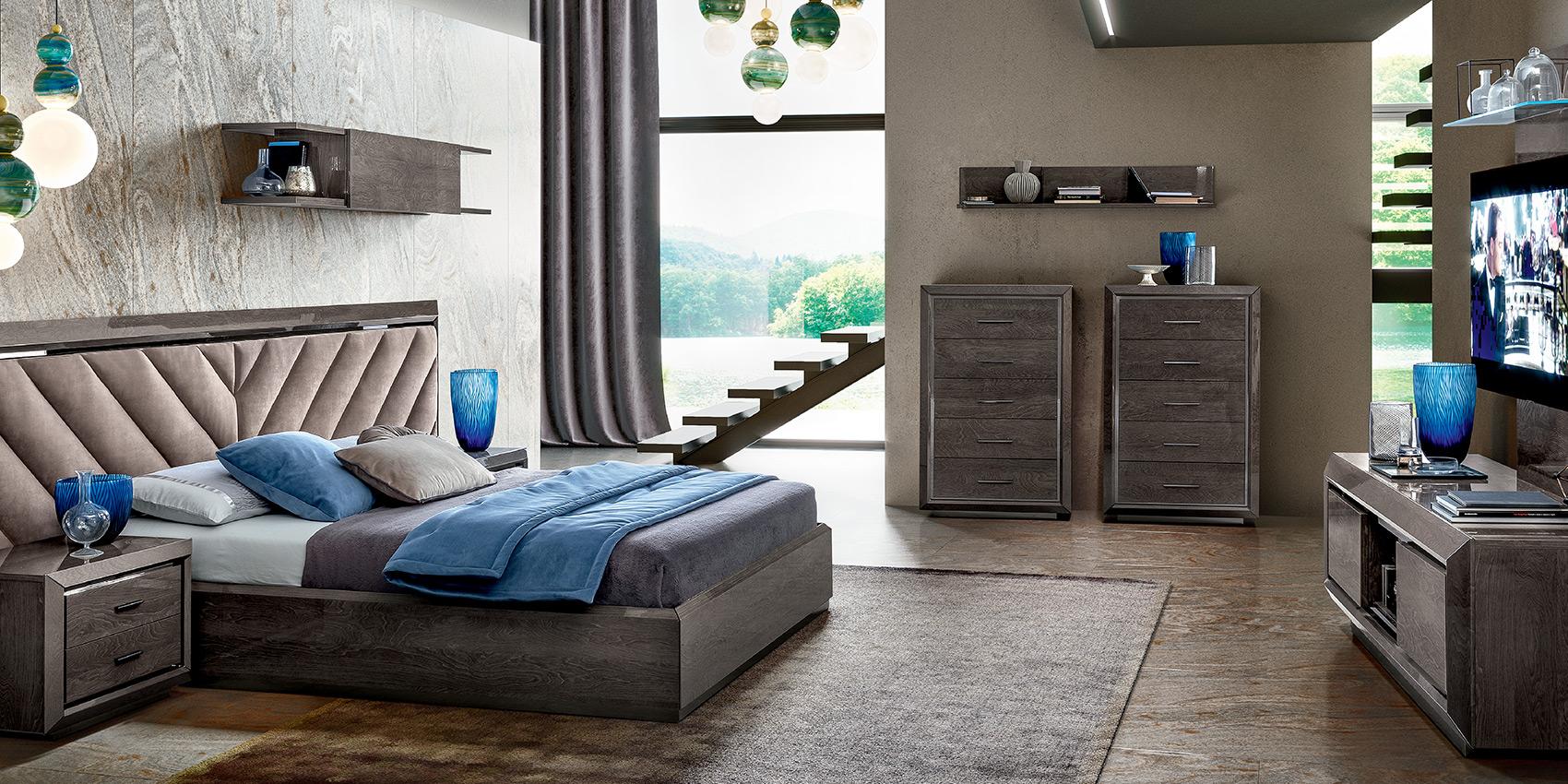 Elite Night Italian Bedroom Complete Set With Chest of Drawers