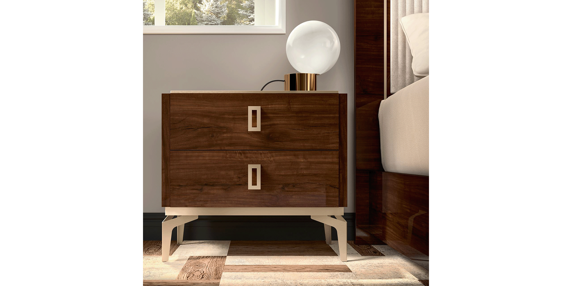 Eva night table detail - Italian bedroom furniture