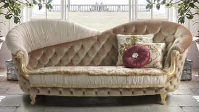 Grace Italian Sofa – Classical Tufted Sofa in Orangery Setting