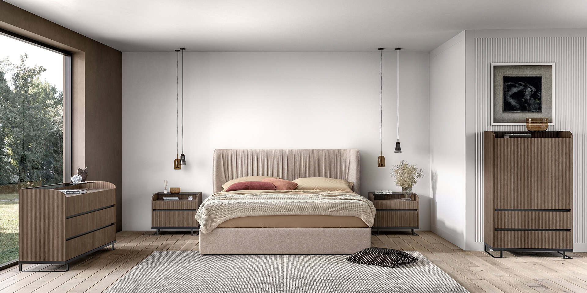 Hexagon night stand - Italian bedroom furniture
