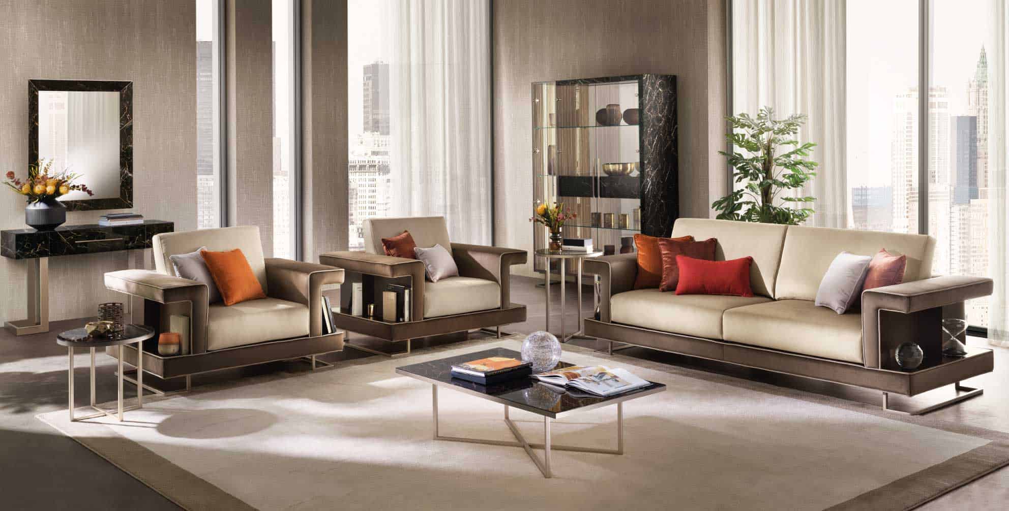 Luce Light Italian Living Room Furniture - Gallery Image 7