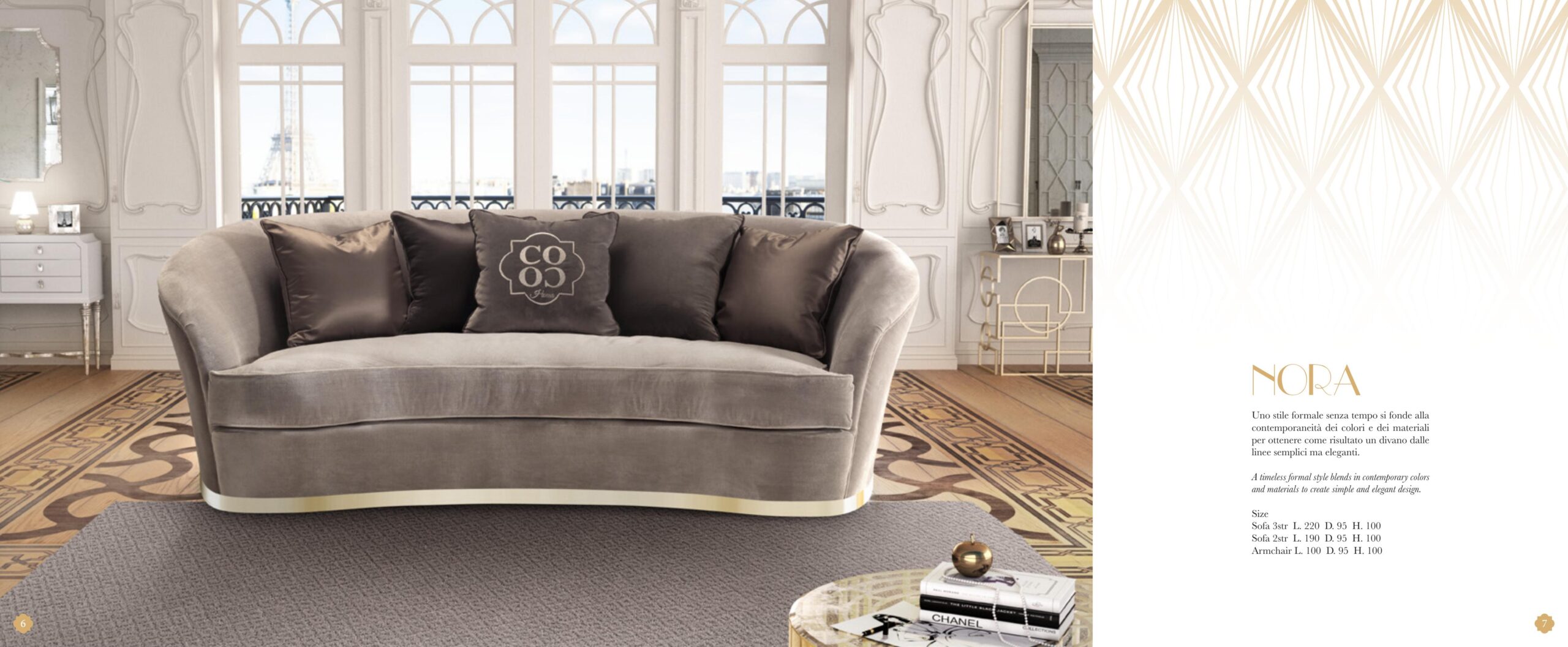 nora italian sofa