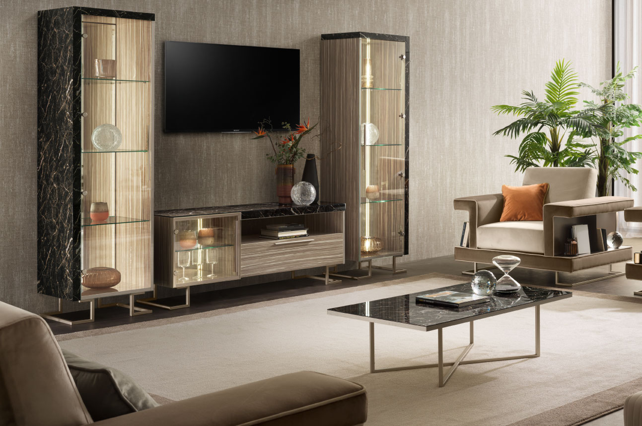 Luce Dark Italian Living Room Furniture - Gallery Image 4
