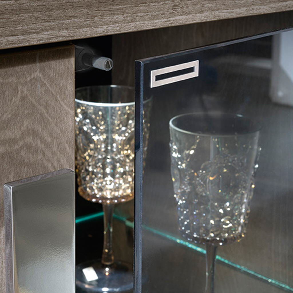 Platinum Rombi Padded Dining Chair Nabuk Detail