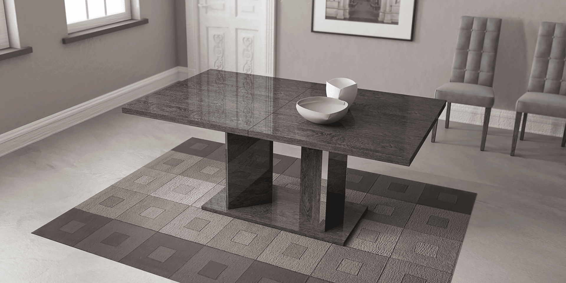 Sarah vitrine and coffee table - Italian living room furniture