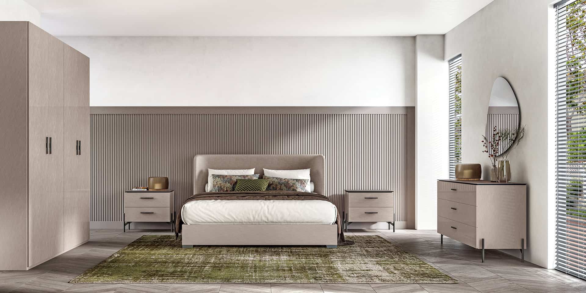 Silvia wardrobe 4d open - Italian bedroom furniture