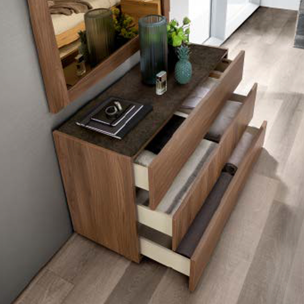 Storm Dresser Stone Tray Top Open Drawers Aerial View