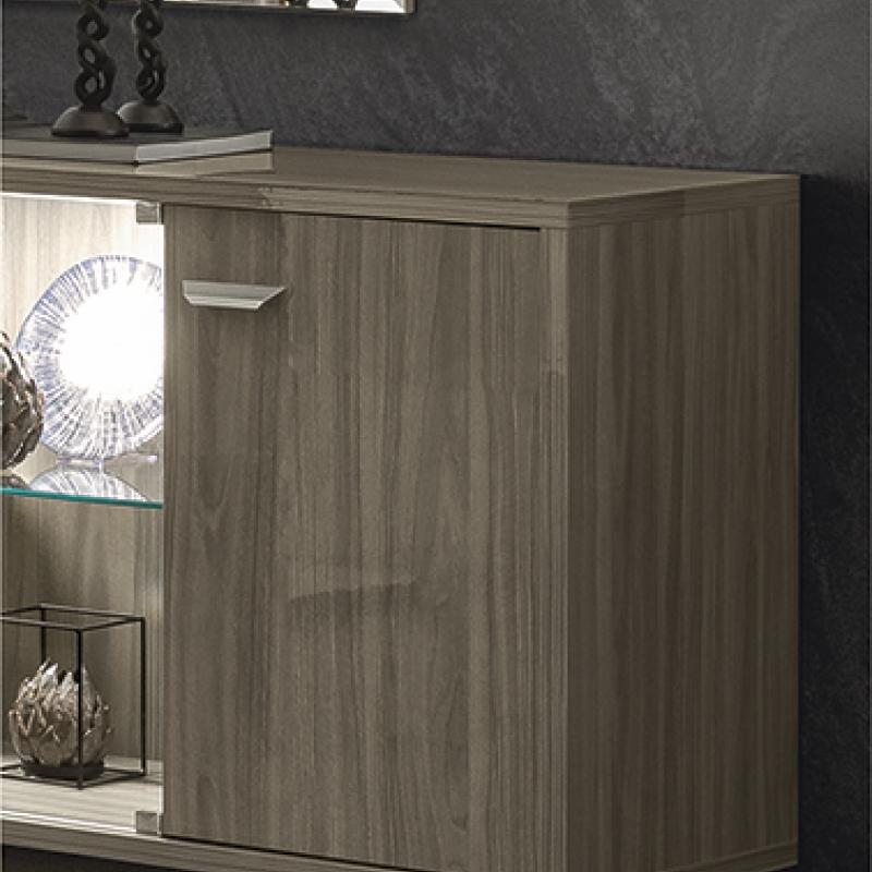 Volare Nickel Venetian Grey Elm Sideboard Door Detail