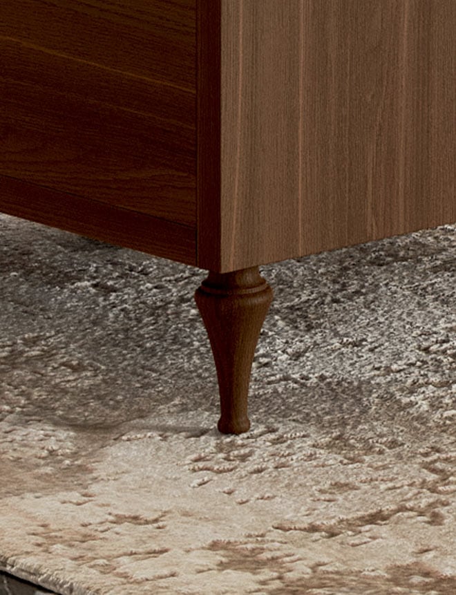 Romantica Italian living room furniture leg, crafted by Arredoclassic.