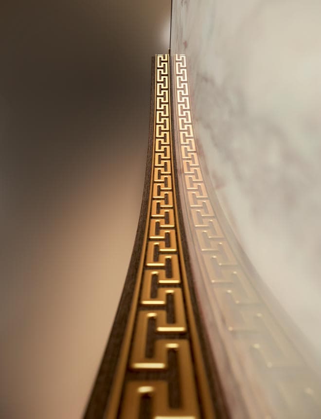 Romantica Italian living room decorative inlay strip, crafted by Arredoclassic.