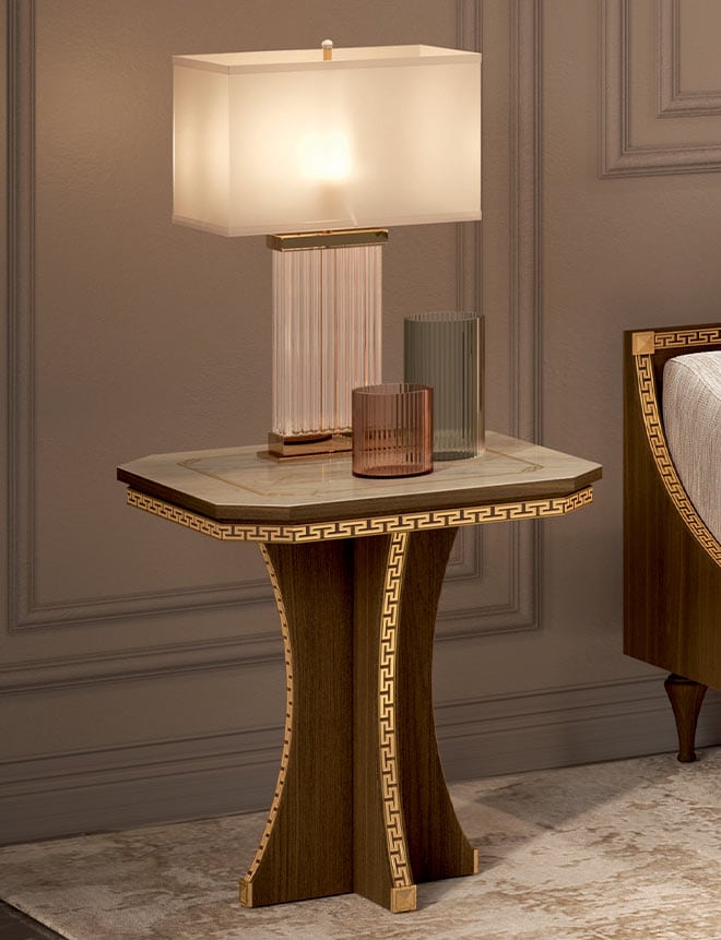 Romantica Italian living room side table, crafted by Arredoclassic.